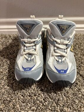 New Balance Women’s Gray, Blue & Yellow 716 Athletic Sneakers
